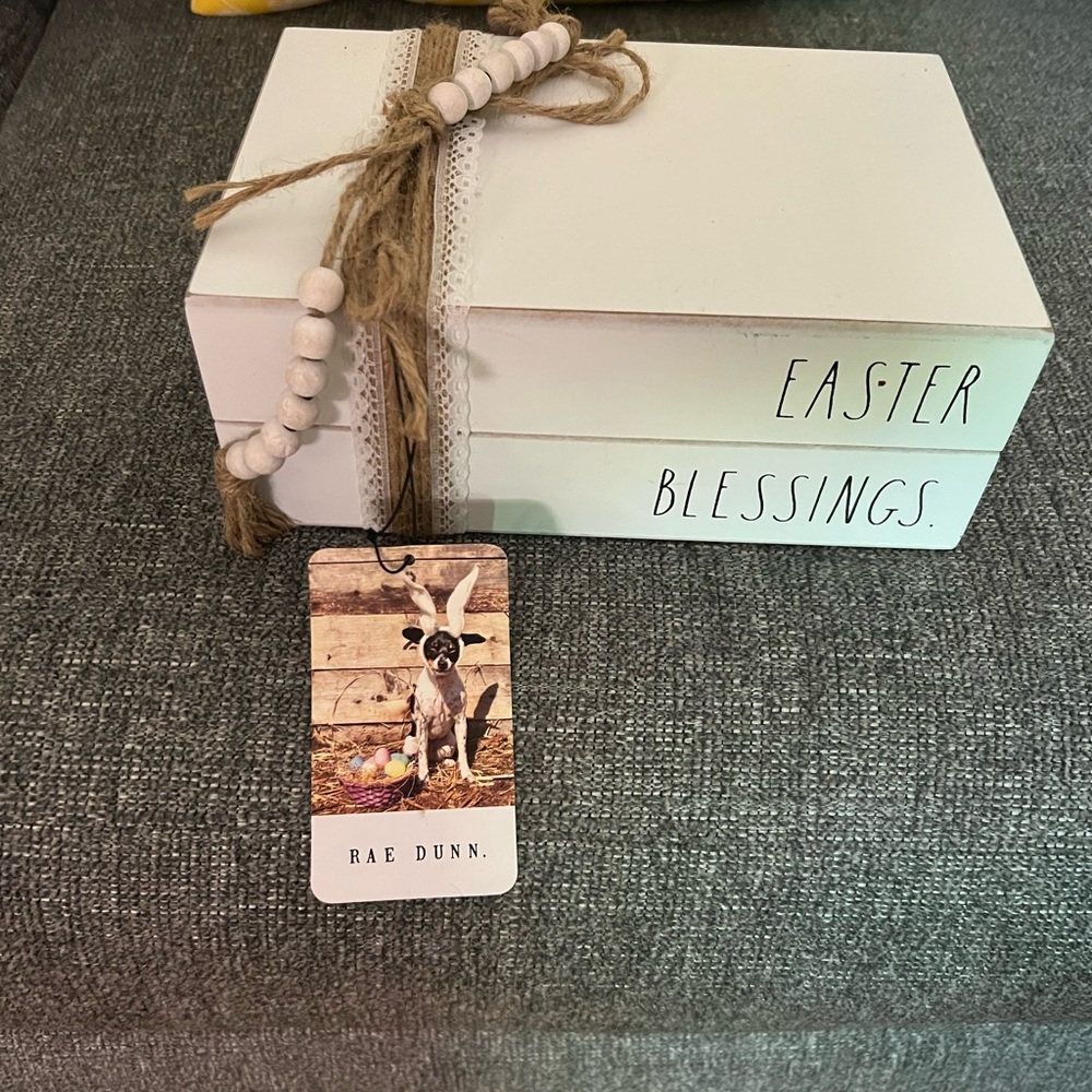 Rae Dunn Easter Blessings White Decor